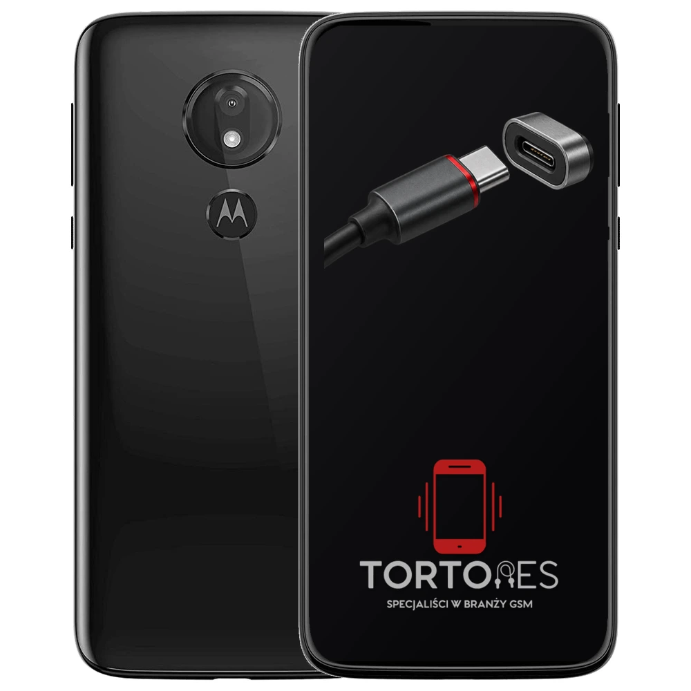 Motorola Moto G7 Power z ilustracją złącza ładowania - naprawa złącza ładowania
