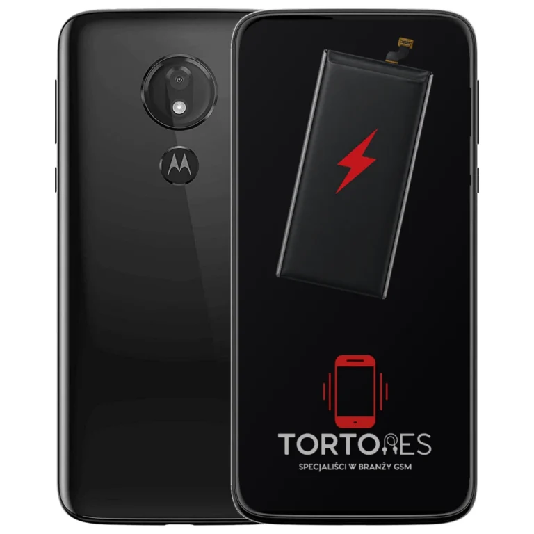 Motorola Moto G7 Power z ilustracją baterii - wymiana baterii