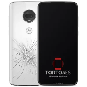 Motorola Moto G7 z ilustracją pękniętej tylnej klapki - wymiana zbitej klapki