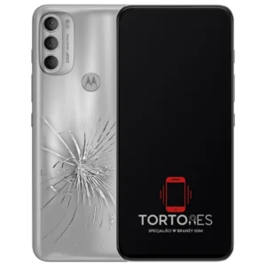Motorola Moto G71 5G z ilustracją pękniętej tylnej klapki - wymiana zbitej klapki