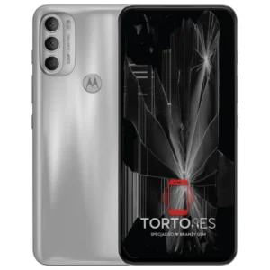 Motorola Moto G71 5G z ilustracją pękniętego wyświetlacza - wymiana zbitego wyświetlacza
