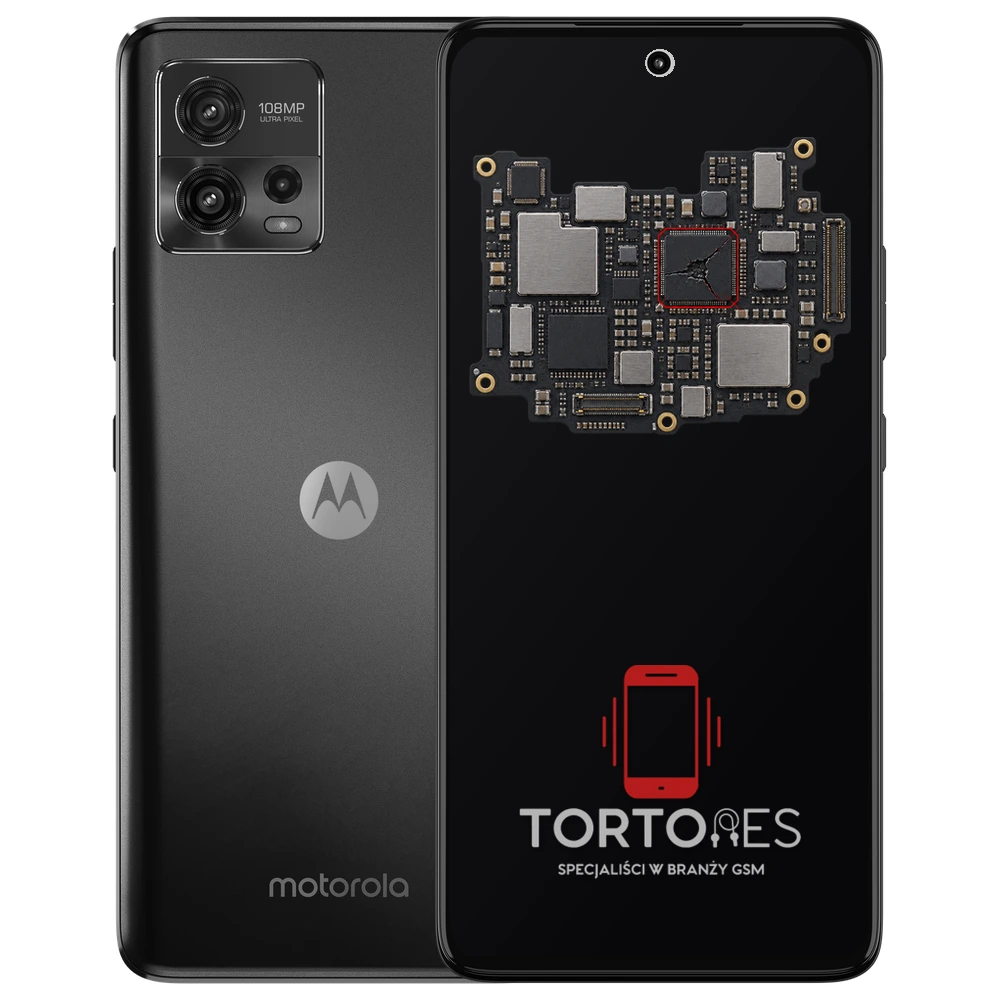 Motorola Moto G72 z ilustracją płyty głównej - naprawa płyty głównej