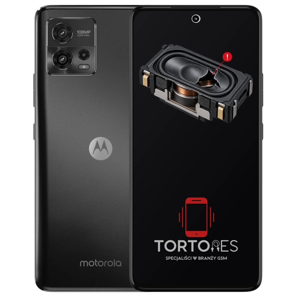 Motorola Moto G72 z symbolem głośnika multimedialnego - wymiana głośnika multimedialnego