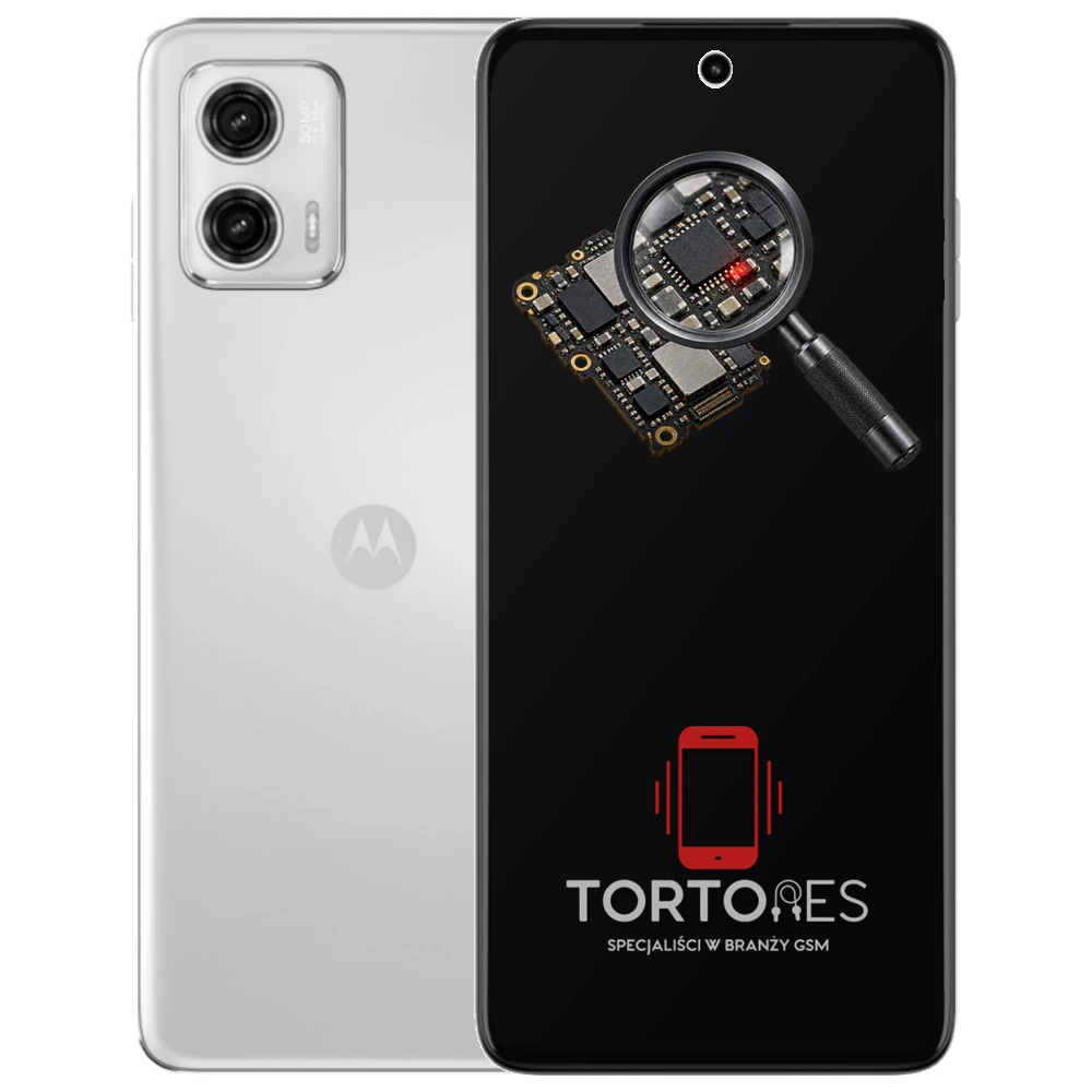 Motorola Moto G73 5G z symbolem diagnostyki - diagnoza telefonu
