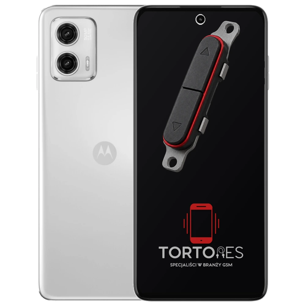 Motorola Moto G73 5G z symbolem przycisków - naprawa przycisków włączania i głośności