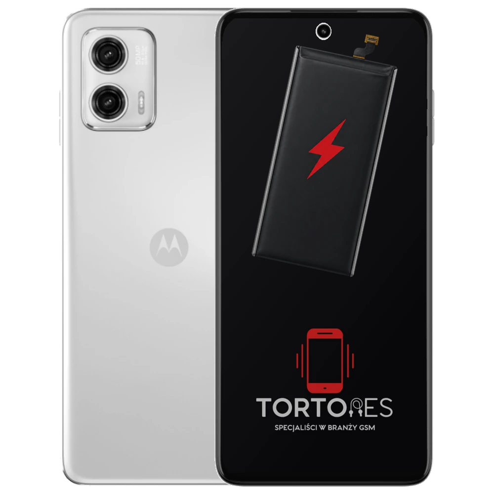 Motorola Moto G73 5G z ilustracją baterii - wymiana baterii