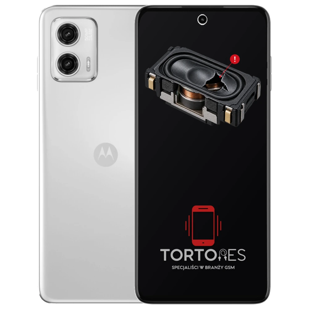 Motorola Moto G73 5G z symbolem głośnika multimedialnego - wymiana głośnika multimedialnego