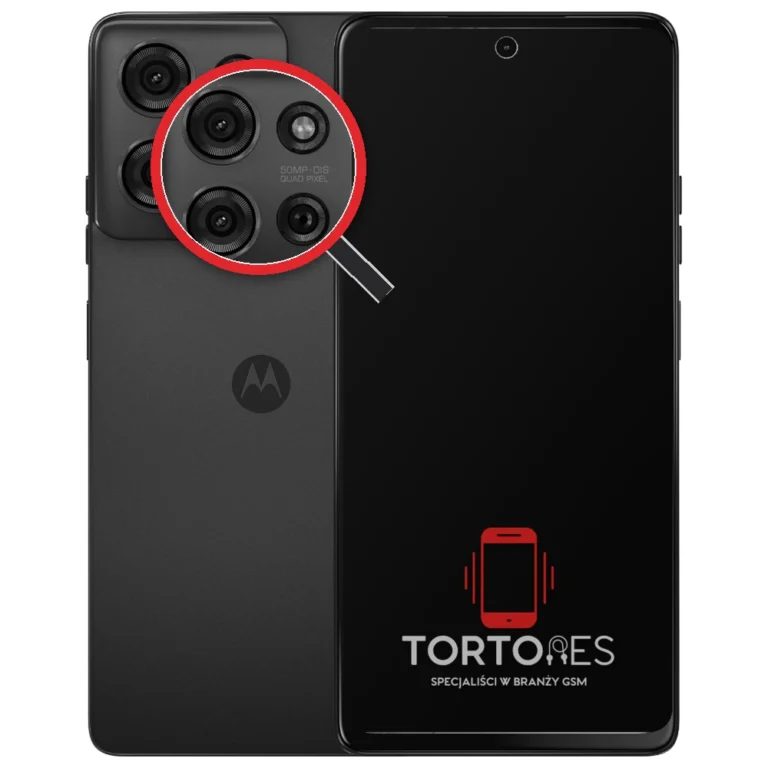Motorola Moto G75 5G z lupą na tylnych aparatach - wymiana tylnej kamery