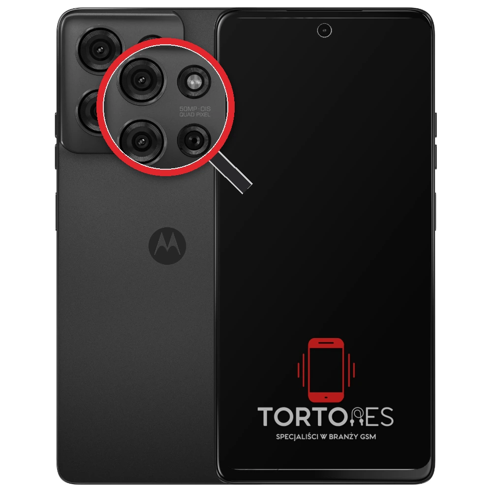 Motorola Moto G75 5G z lupą na tylnych aparatach - wymiana tylnej kamery
