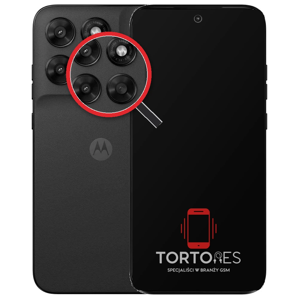 Motorola Moto G77 5G z lupą na tylnych aparatach - wymiana tylnej kamery