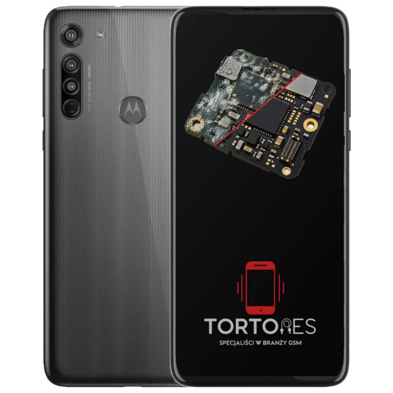 Motorola Moto G8 z ilustracją zalania - czyszczenie po zalaniu