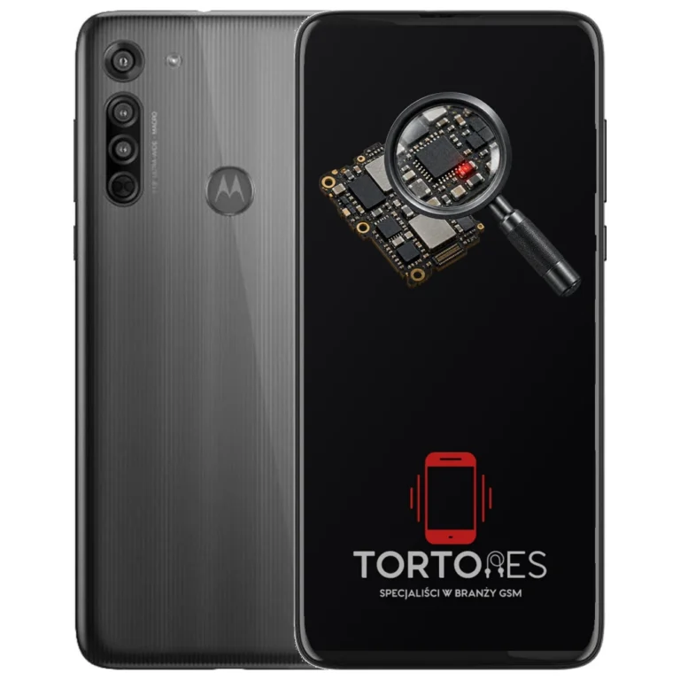 Motorola Moto G8 z symbolem diagnostyki - diagnoza telefonu
