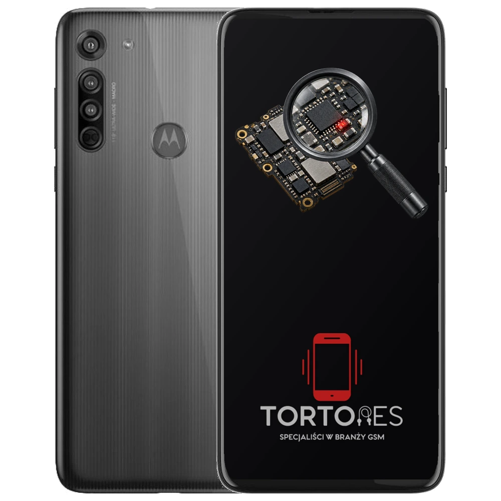 Motorola Moto G8 z symbolem diagnostyki - diagnoza telefonu
