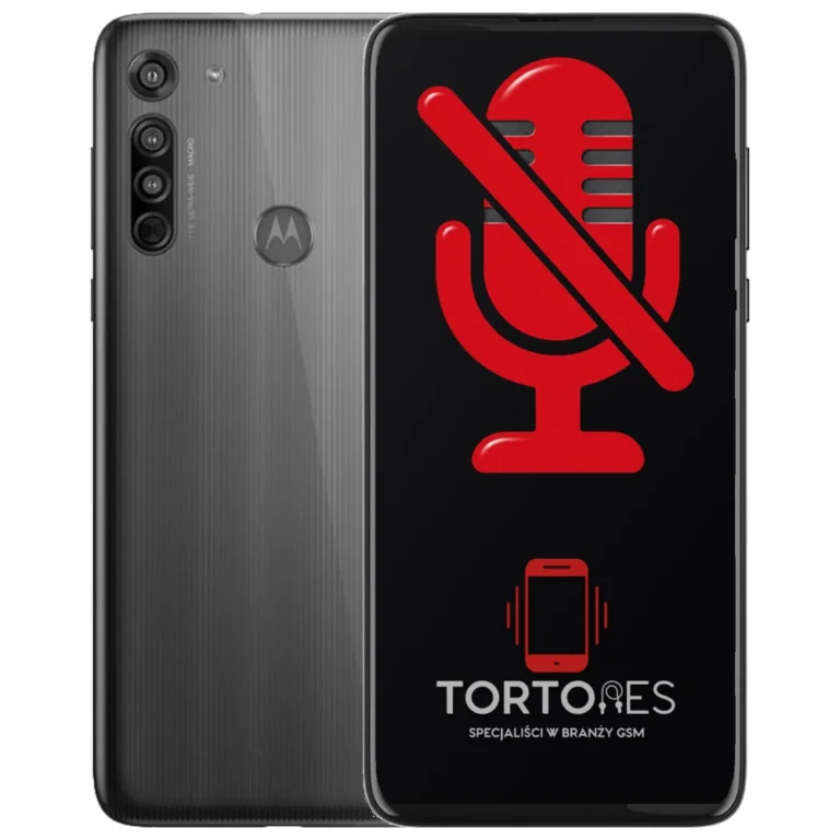 Motorola Moto G8 z symbolem mikrofonu - naprawa mikrofonu
