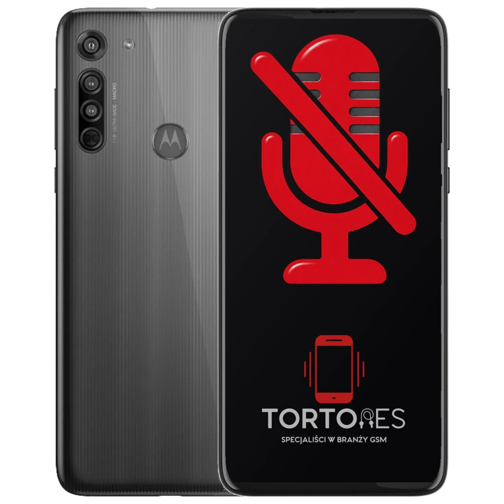 Motorola Moto G8 z symbolem mikrofonu - naprawa mikrofonu