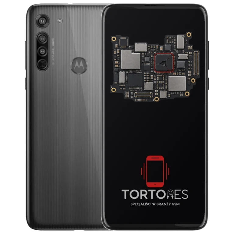 Motorola Moto G8 z ilustracją płyty głównej - naprawa płyty głównej