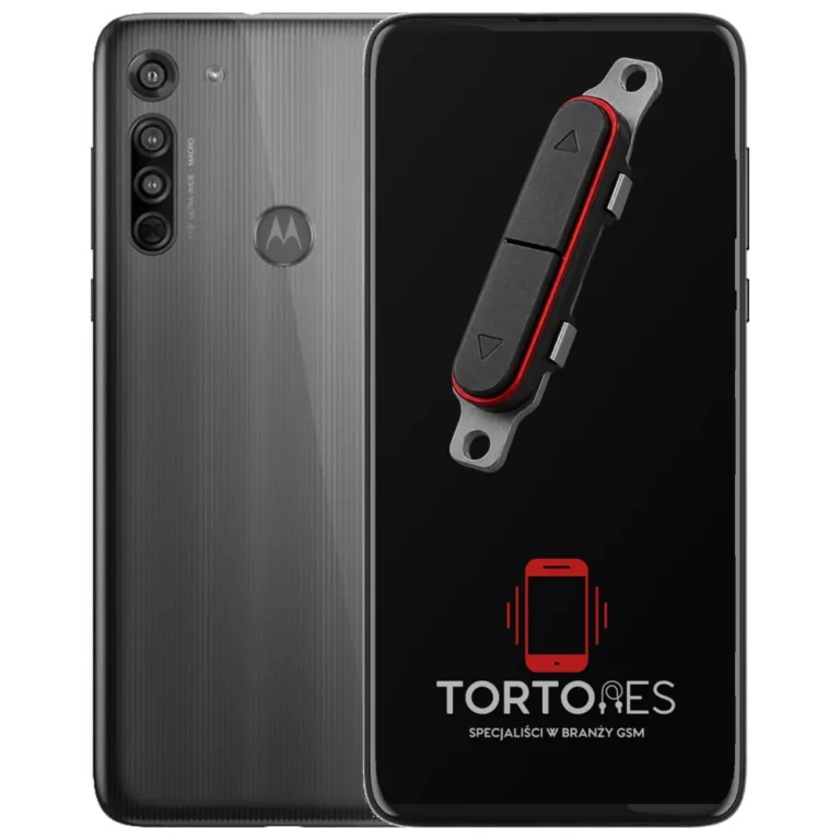 Motorola Moto G8 z symbolem przycisków - naprawa przycisków włączania i głośności