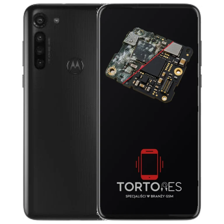 Motorola Moto G8 Power z ilustracją zalania - czyszczenie po zalaniu