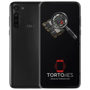 Motorola Moto G8 Power z symbolem diagnostyki - diagnoza telefonu