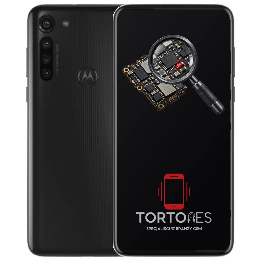 Motorola Moto G8 Power z symbolem diagnostyki - diagnoza telefonu