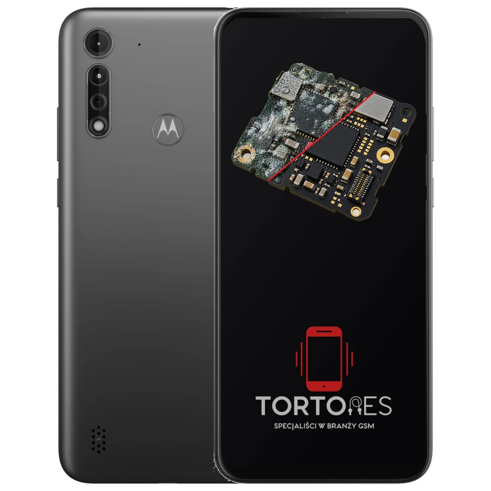 Motorola Moto G8 Power Lite z ilustracją zalania - czyszczenie po zalaniu