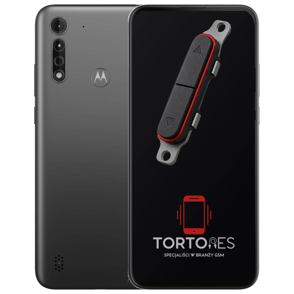 Motorola Moto G8 Power Lite z symbolem przycisków - naprawa przycisków włączania i głośności