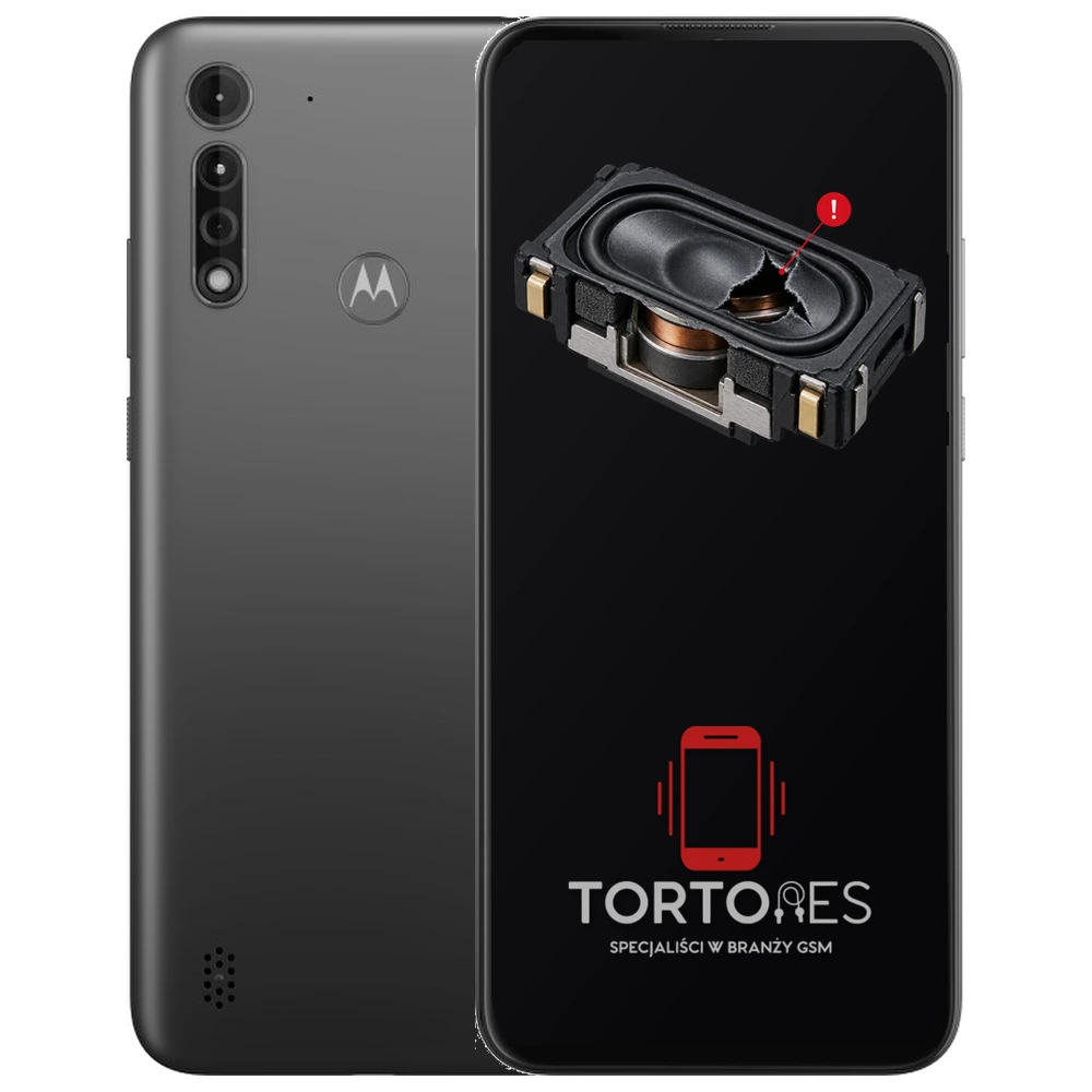 Motorola Moto G8 Power Lite z symbolem głośnika multimedialnego - wymiana głośnika multimedialnego