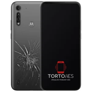 Motorola Moto G8 Power Lite z ilustracją pękniętej tylnej klapki - wymiana zbitej klapki