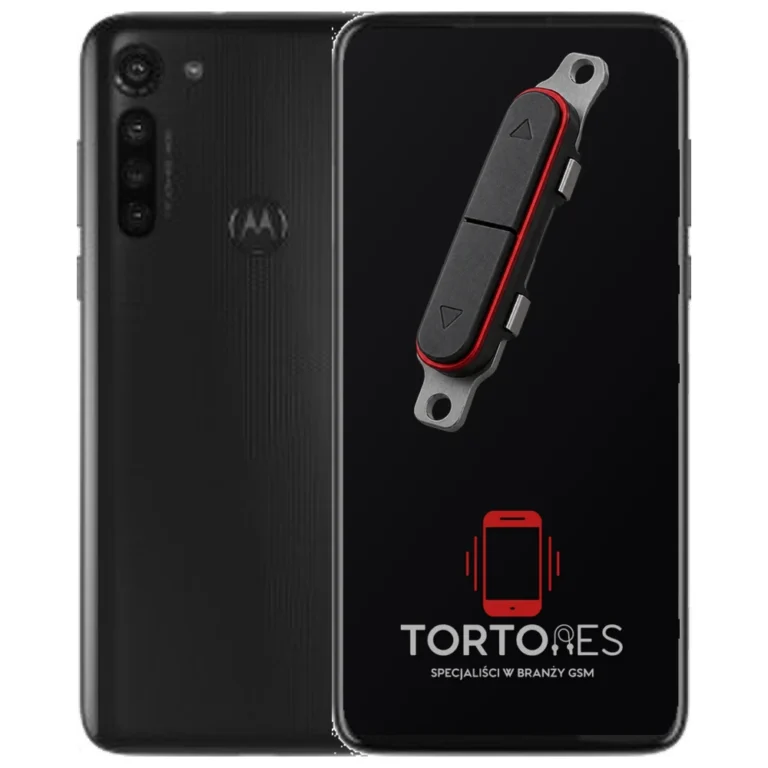 Motorola Moto G8 Power z symbolem przycisków - naprawa przycisków włączania i głośności
