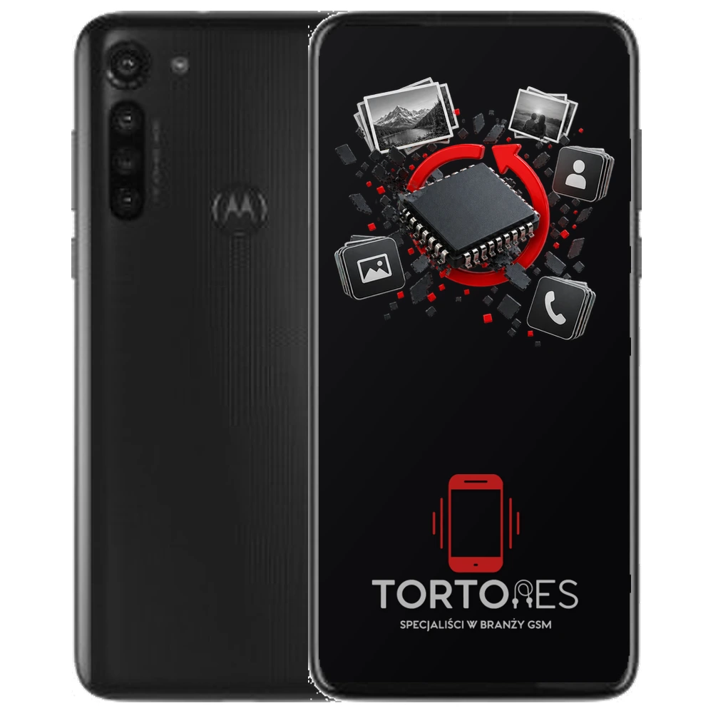 Motorola Moto G8 Power z ilustracją odzyskiwania danych - odzyskiwanie danych