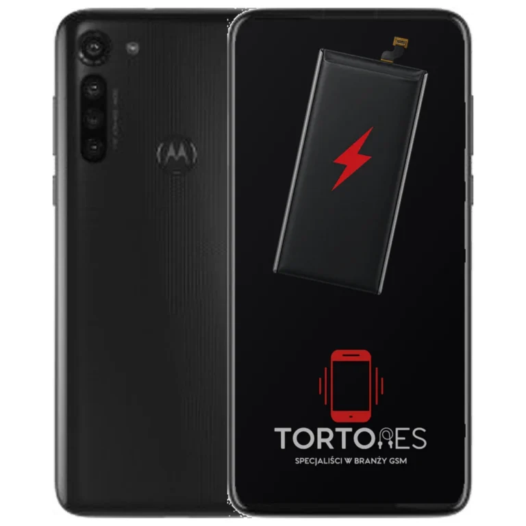 Motorola Moto G8 Power z ilustracją baterii - wymiana baterii