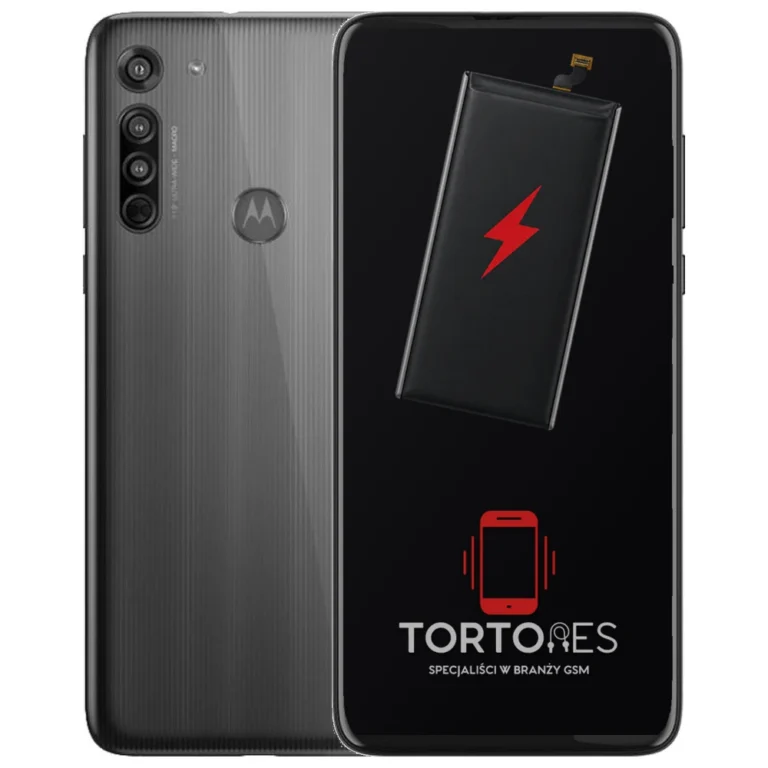 Motorola Moto G8 z ilustracją baterii - wymiana baterii