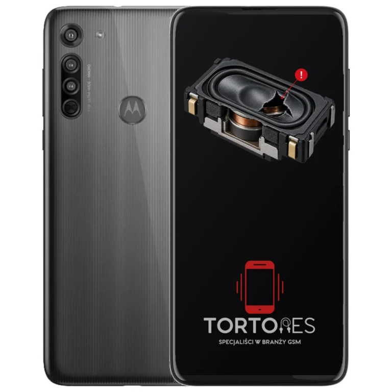 Motorola Moto G8 z symbolem głośnika multimedialnego - wymiana głośnika multimedialnego