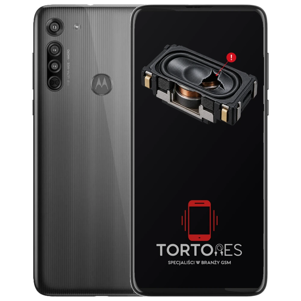 Motorola Moto G8 z symbolem głośnika multimedialnego - wymiana głośnika multimedialnego
