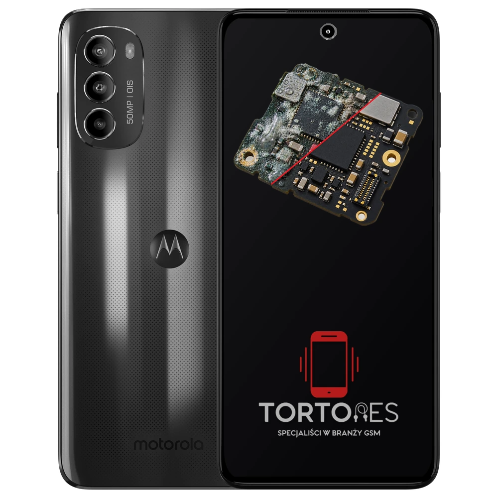 Motorola Moto G82 5G z ilustracją zalania - czyszczenie po zalaniu