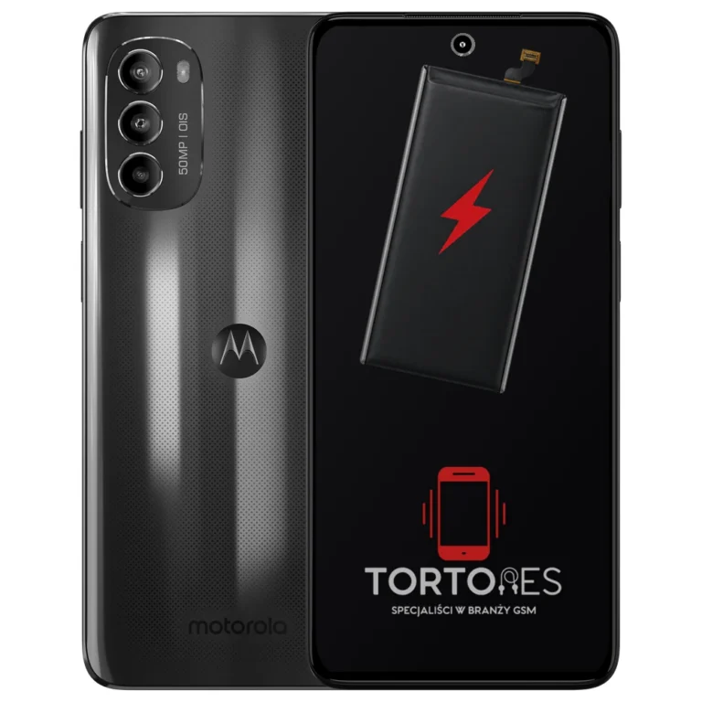 Motorola Moto G82 5G z ilustracją baterii - wymiana baterii