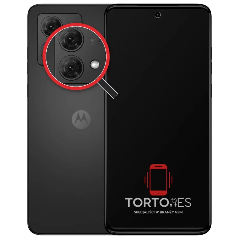 Motorola Moto G84 5G z lupą na tylnych aparatach - wymiana tylnej kamery