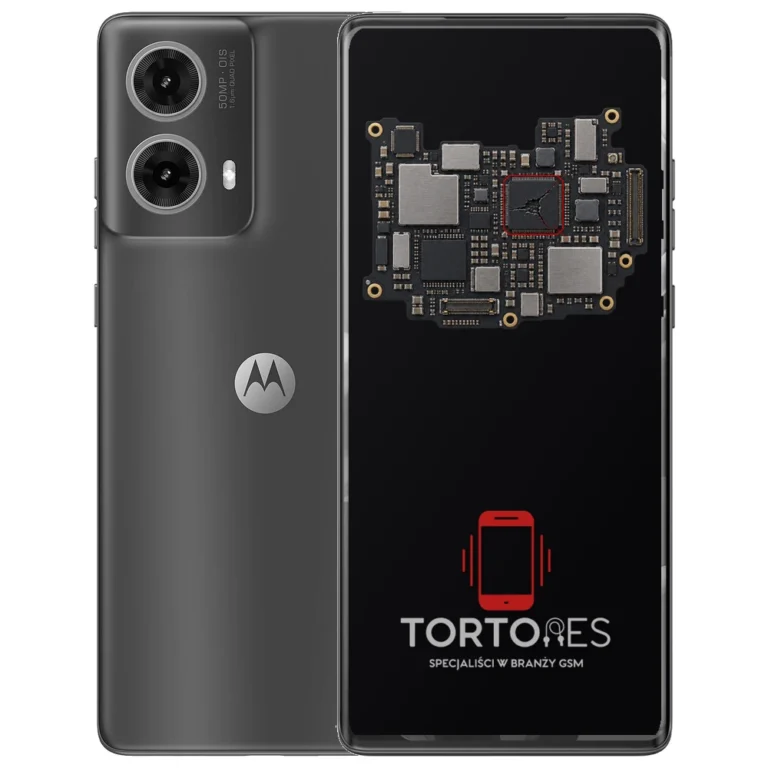 Motorola Moto G85 5G z ilustracją płyty głównej - naprawa płyty głównej