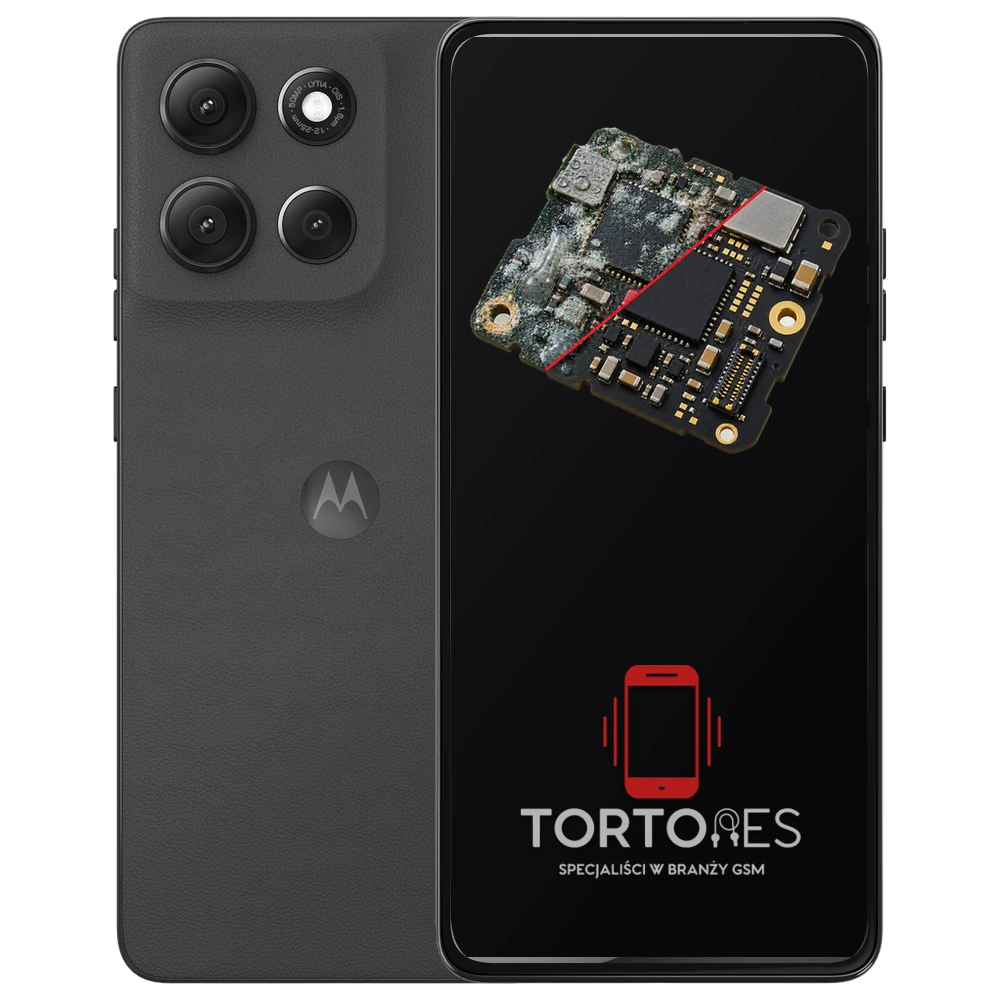 Motorola Moto G86 5G z ilustracją zalania - czyszczenie po zalaniu
