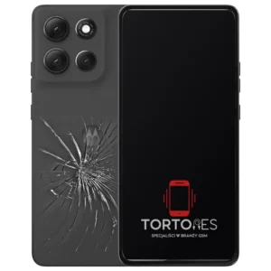 Motorola Moto G86 5G z ilustracją pękniętej tylnej klapki - wymiana zbitej klapki