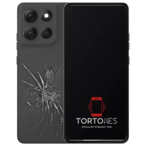 Motorola Moto G86 Power 5G z ilustracją pękniętej tylnej klapki - wymiana zbitej klapki