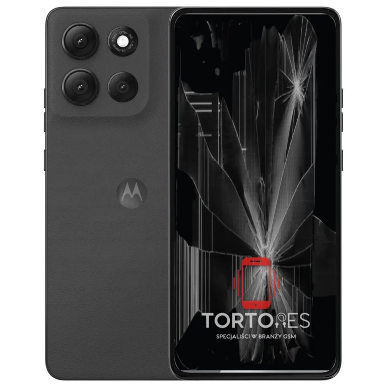 Motorola Moto G86 Power 5G z ilustracją pękniętego wyświetlacza - wymiana zbitego wyświetlacza