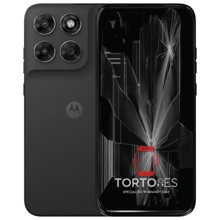 Motorola Moto G87 5G z ilustracją pękniętego wyświetlacza - wymiana zbitego wyświetlacza
