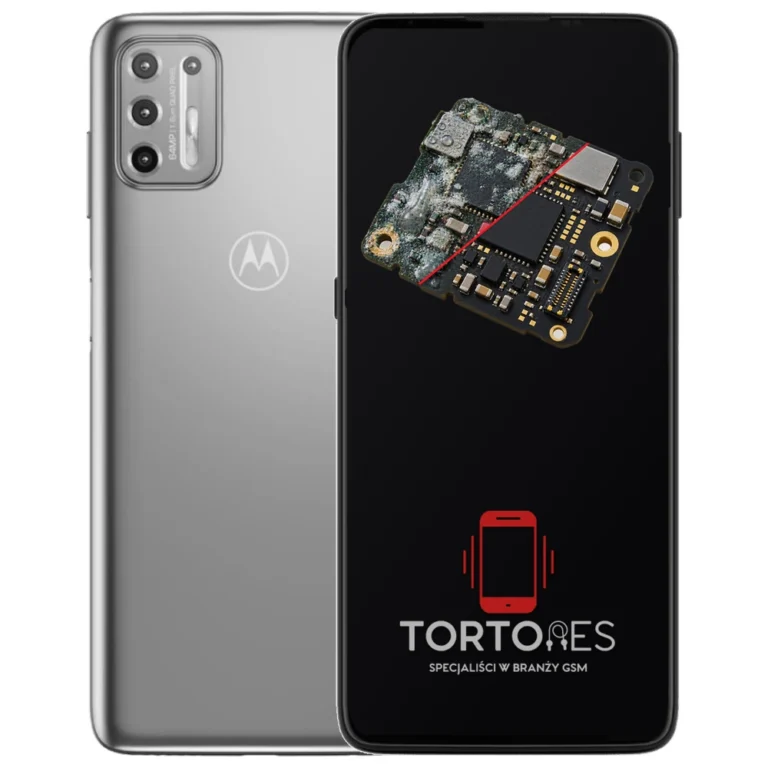 Motorola Moto G9 Plus z ilustracją zalania - czyszczenie po zalaniu