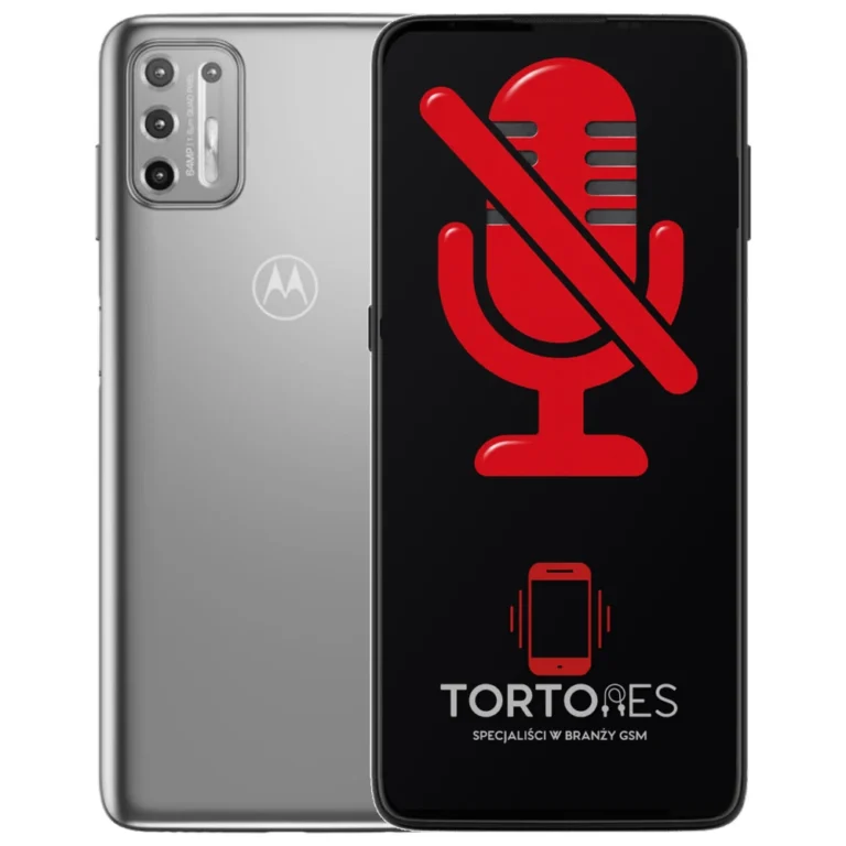 Motorola Moto G9 Plus z symbolem mikrofonu - naprawa mikrofonu