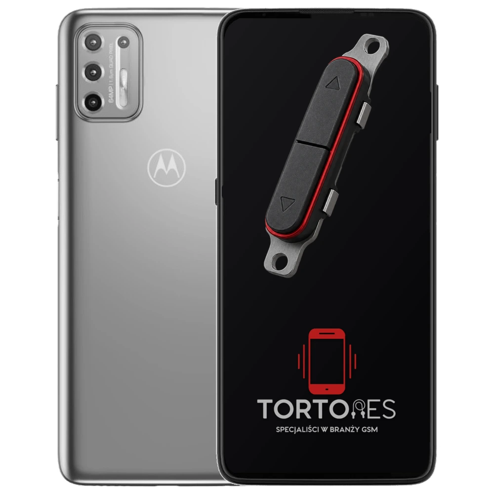 Motorola Moto G9 Plus z symbolem przycisków - naprawa przycisków włączania i głośności