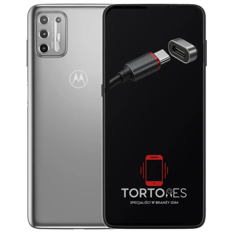 Motorola Moto G9 Plus z ilustracją złącza ładowania - naprawa złącza ładowania