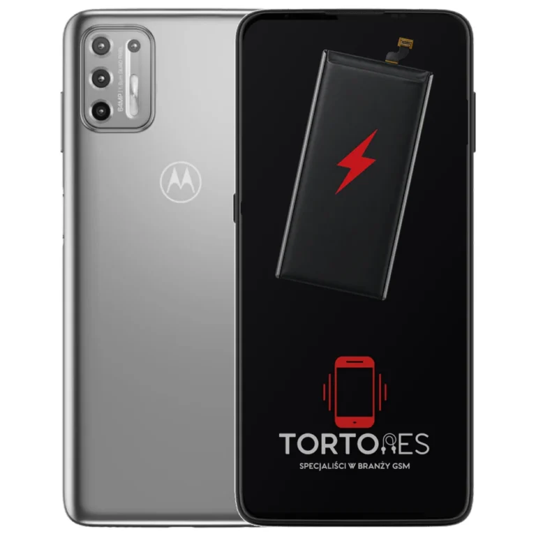 Motorola Moto G9 Plus z ilustracją baterii - wymiana baterii