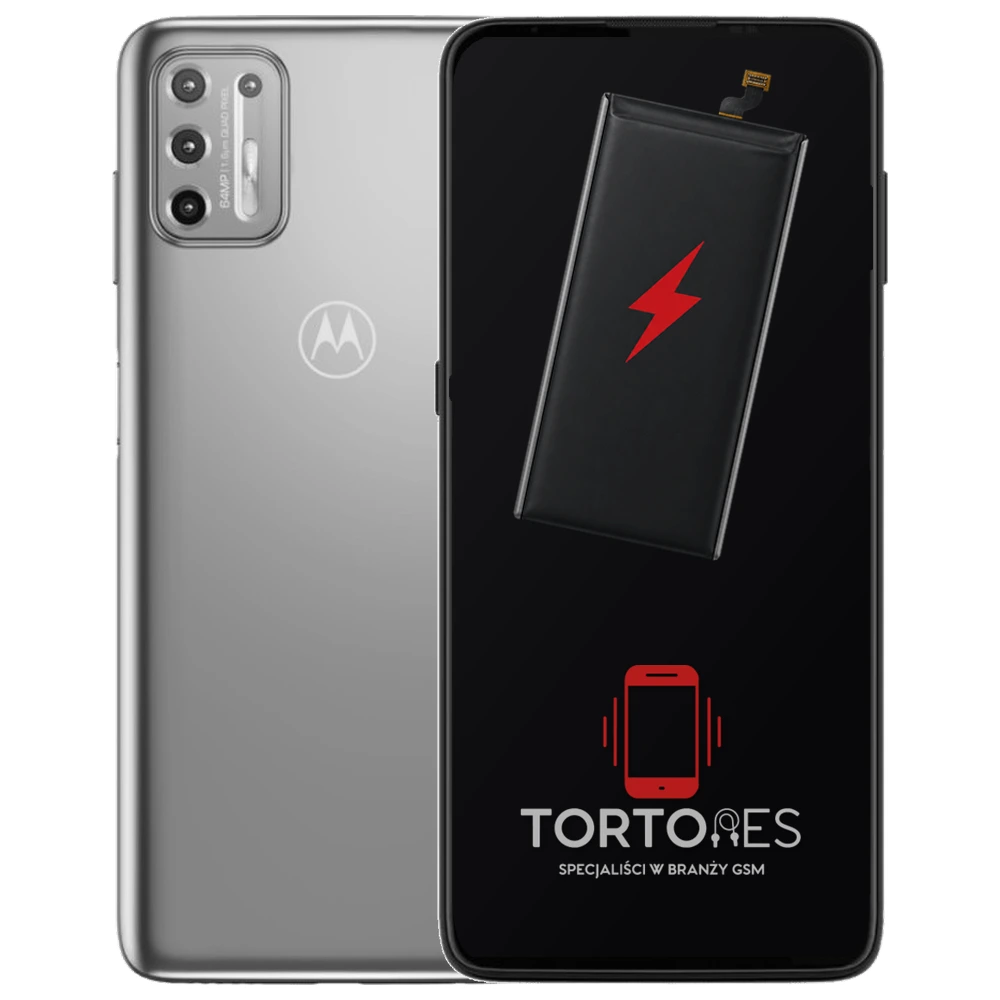 Motorola Moto G9 Plus z ilustracją baterii - wymiana baterii