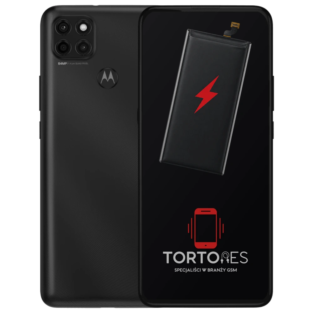 Motorola Moto G9 Power z ilustracją baterii - wymiana baterii